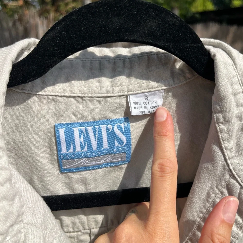 VINTAGE levis short sleeve button down
